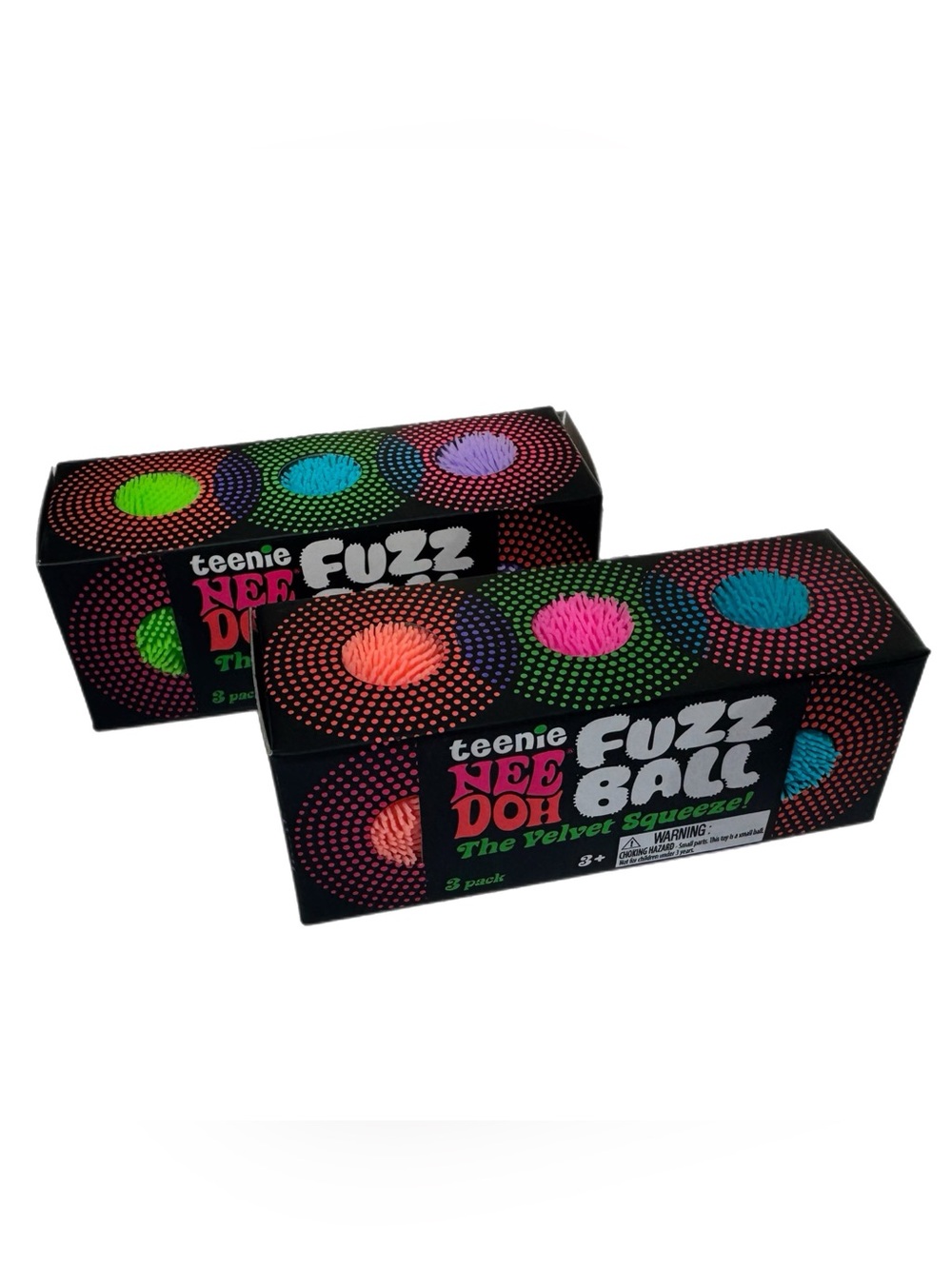 Needoh teenie Fuzzballs velvet squeeze tiny small orange purple blue pink greenl